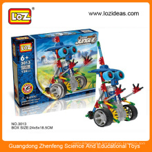 educational robot building block, electric big eyes loz robot brick, intelligent children promotional toys